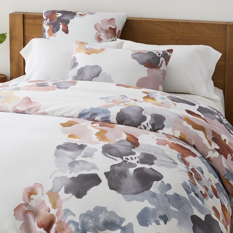 Floral Border Quilt Cover & Pillowcases West Elm Australia